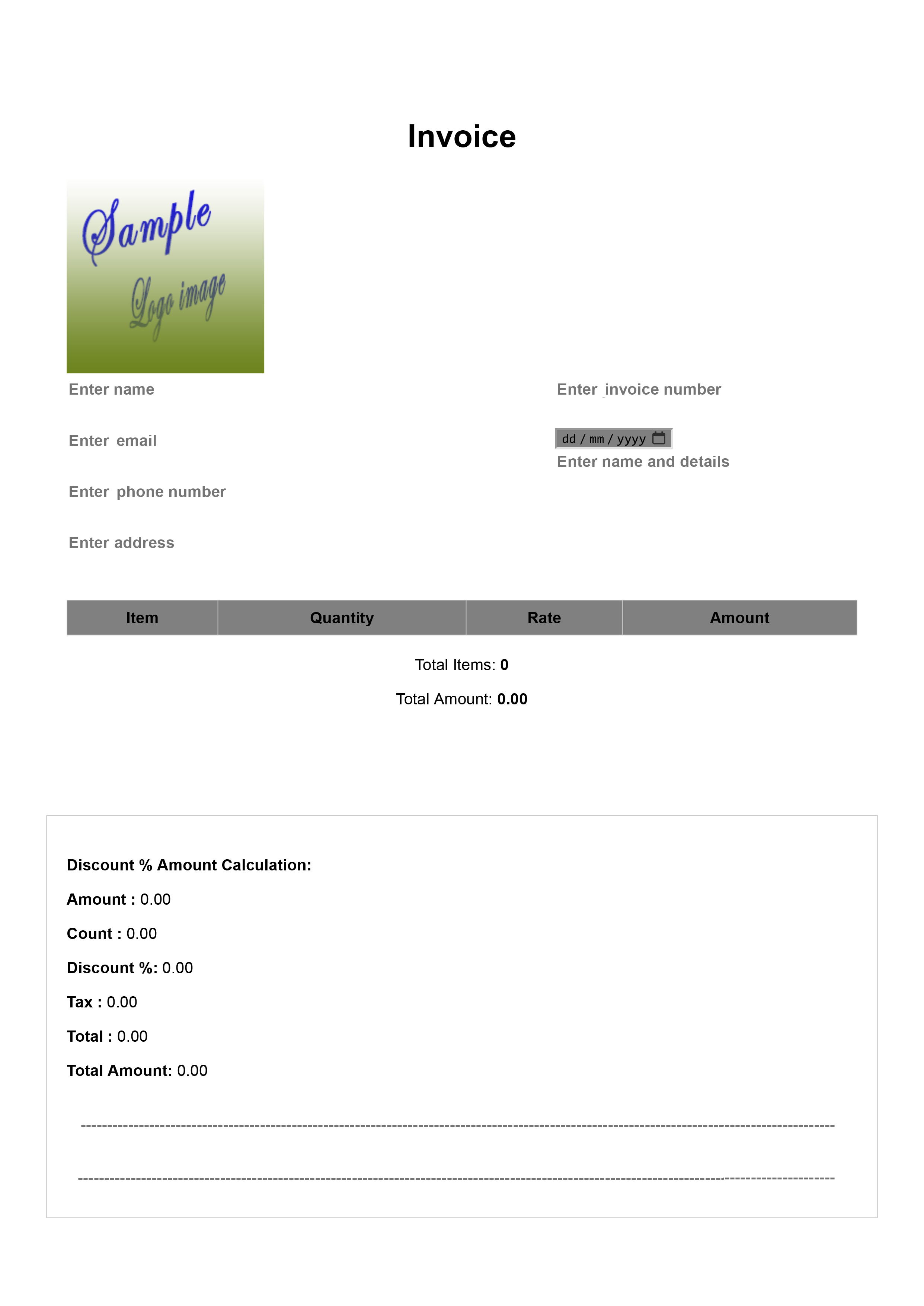 Free Invoice Generator Tool